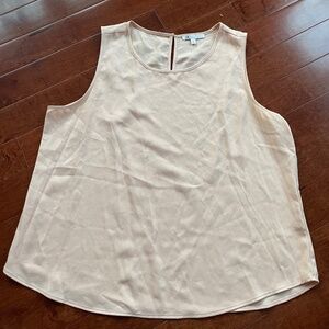 DR2 Women's Cream Scoop Neck Sleeveless Tank with Back Keyhole, size XL